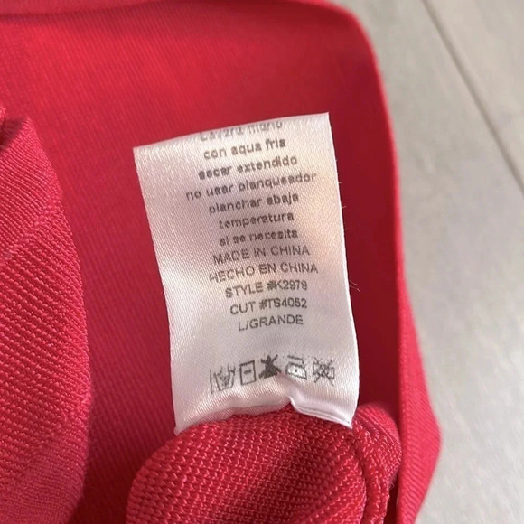 NWOT Coral Bodycon Bandage Racerback Dress, Size L - Picture 7 of 8